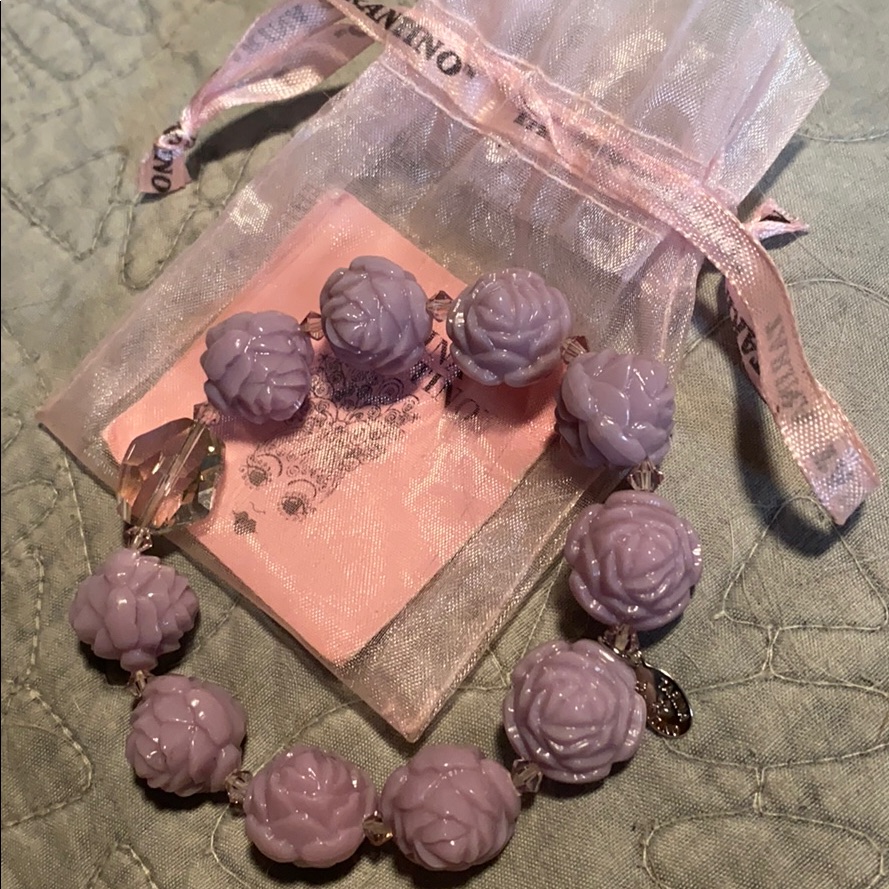 Tarina Tarantino Lavender Rose Bracelet